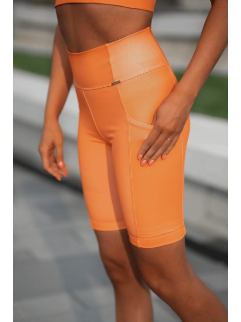 CONFIDENT BIKER SHORTS - ORANGE