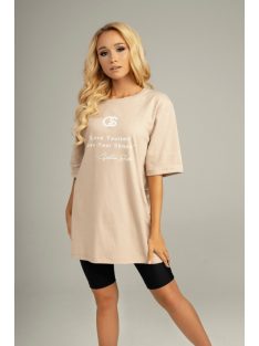 BEVERLY OVERSIZED T-SHIRT - NUDE